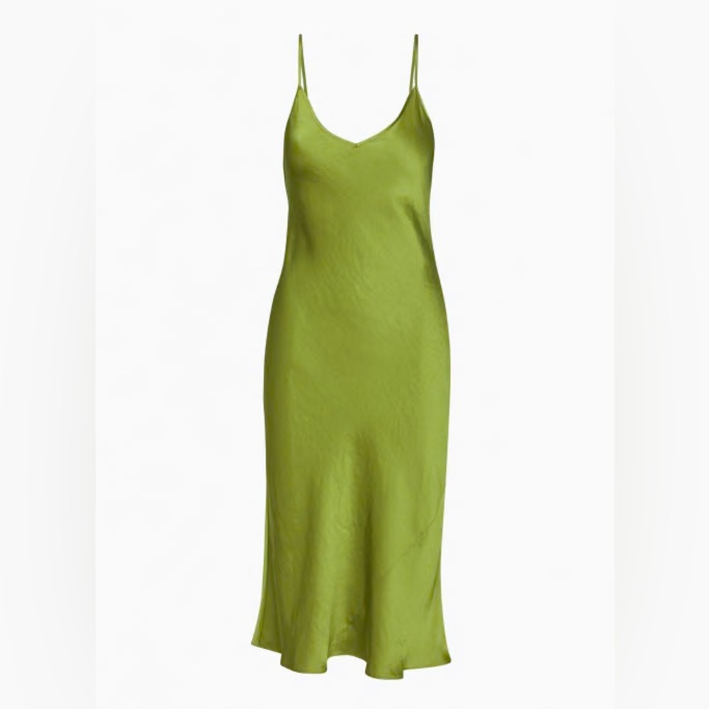 Wilfred Only Slip Midi Dress - medium, Succulent Green